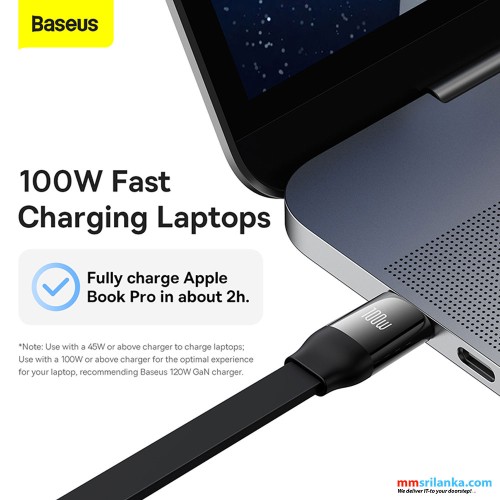 Baseus Bright Mirror 2 Type-C to M+L+C Series Retractable 3-in-1 Fast Charging Data Cable 100W 1.1m Black